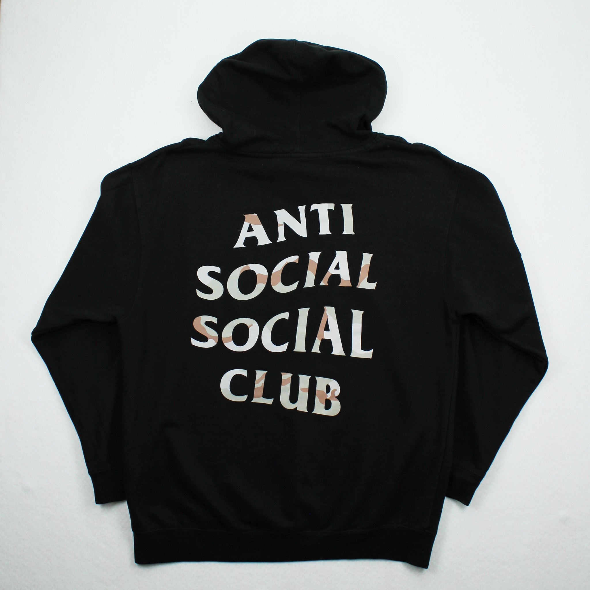 Anti Social Social Club Camo Logo Hoodie L