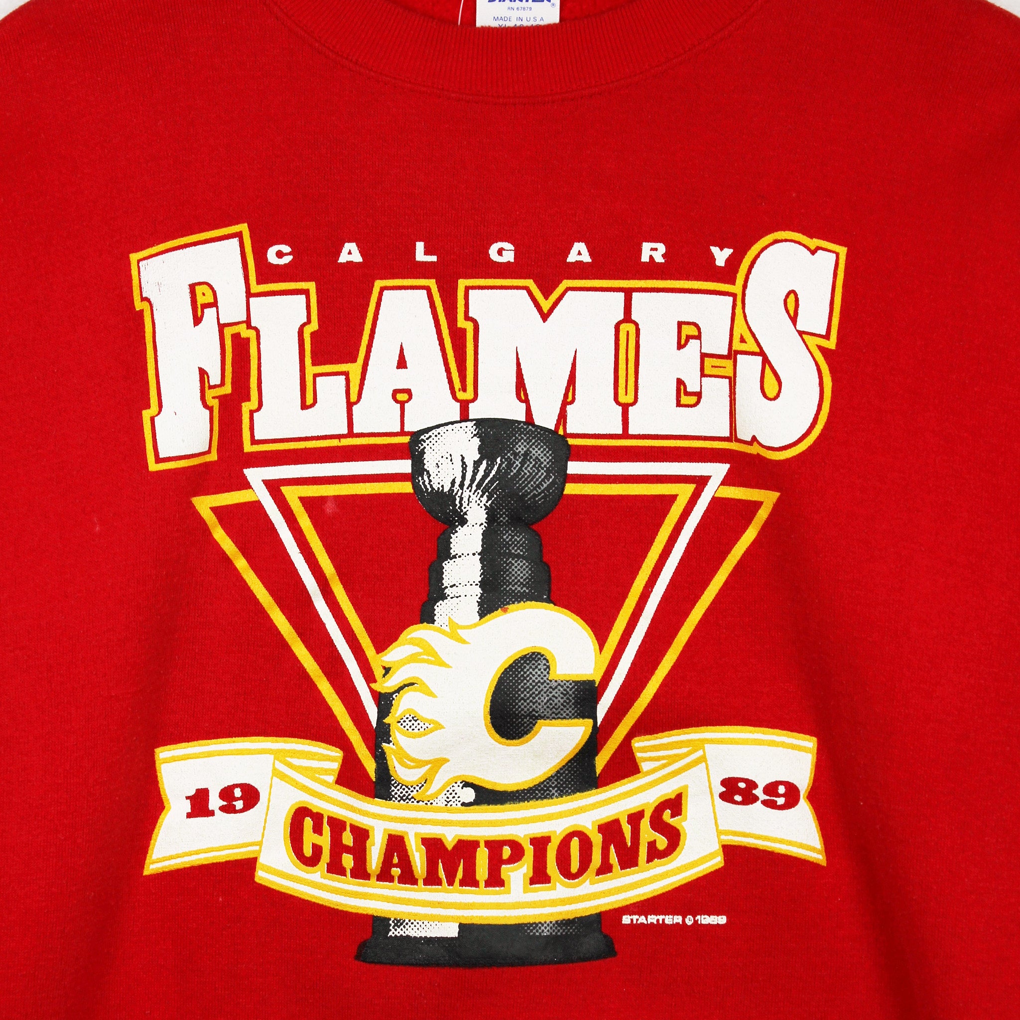 1989 Starter Calgary Flames NHL Crewneck XL
