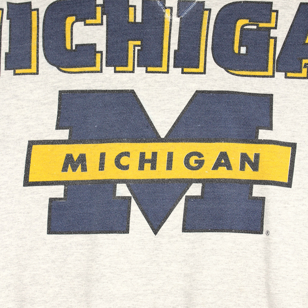 Vintage Michigan Big Logo Chopped Crewneck XL