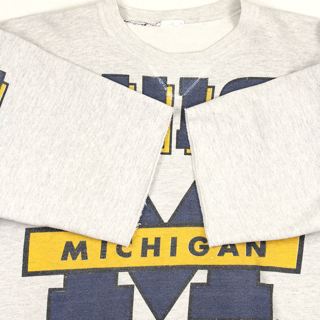 Vintage Michigan Big Logo Chopped Crewneck XL