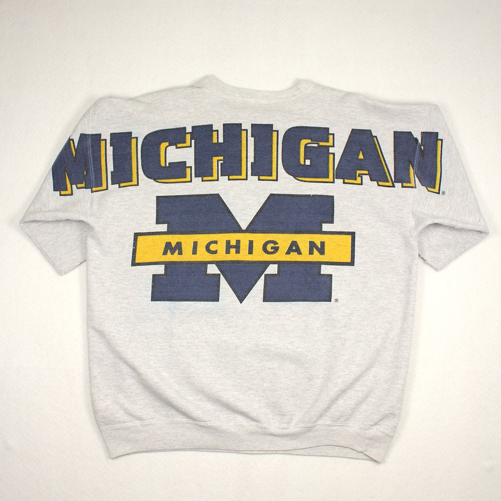 Vintage Michigan Big Logo Chopped Crewneck XL