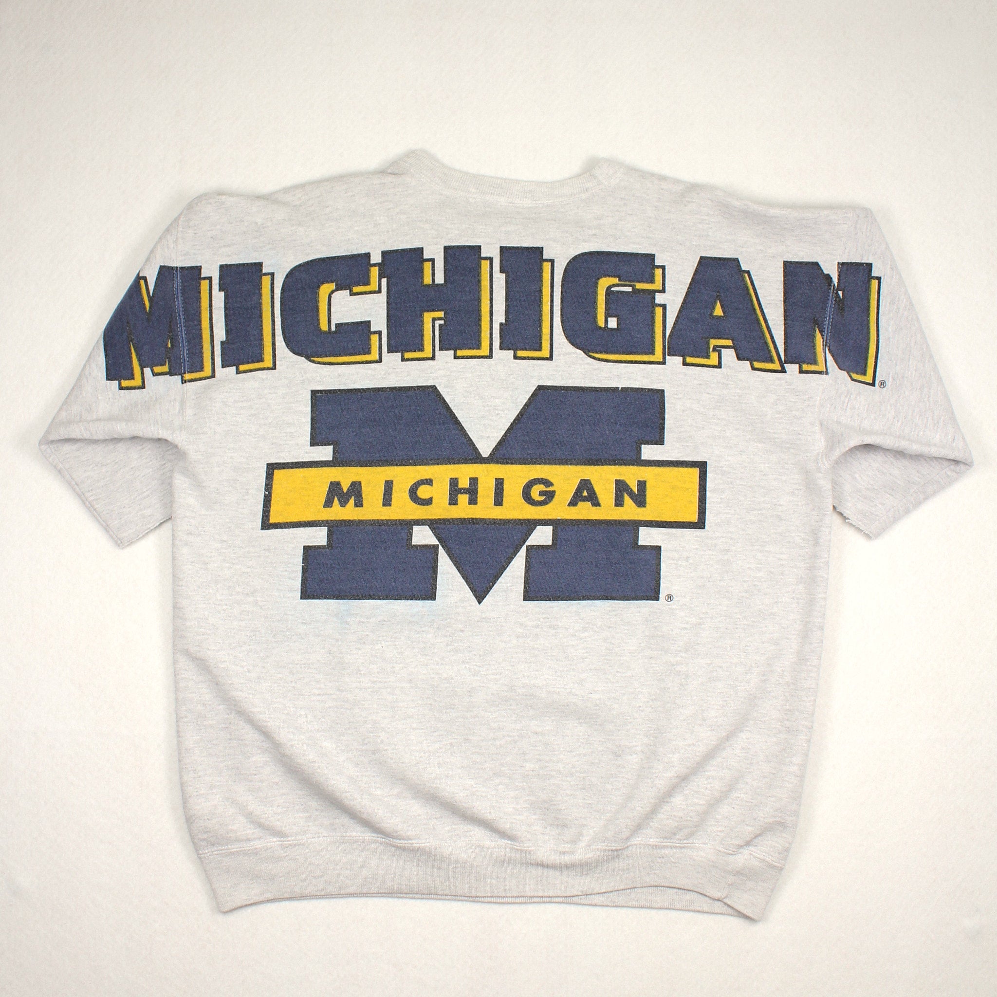 Vintage Michigan Big Logo Chopped Crewneck XL