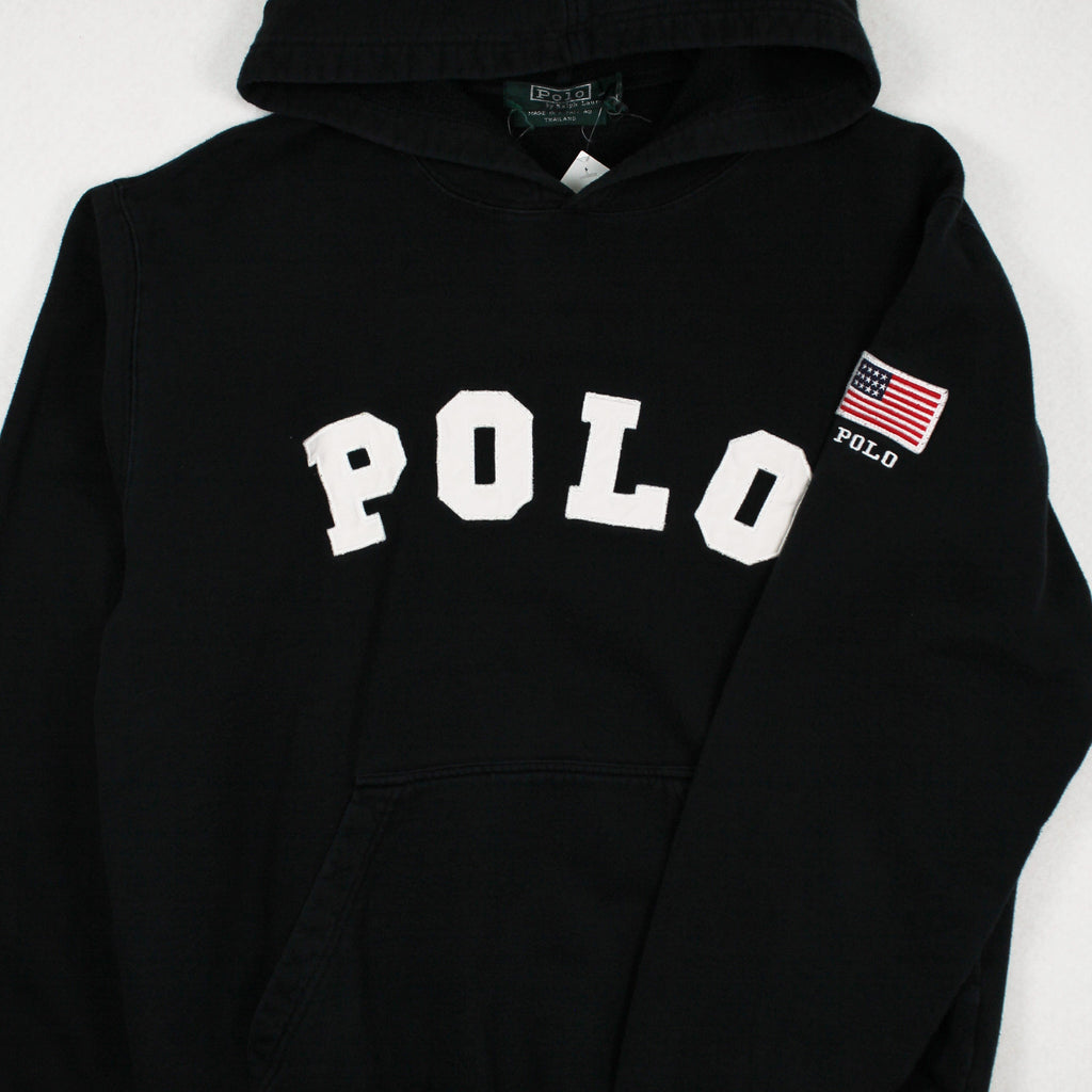 Vintage Polo Ralph Lauren Spellout Hoodie XL