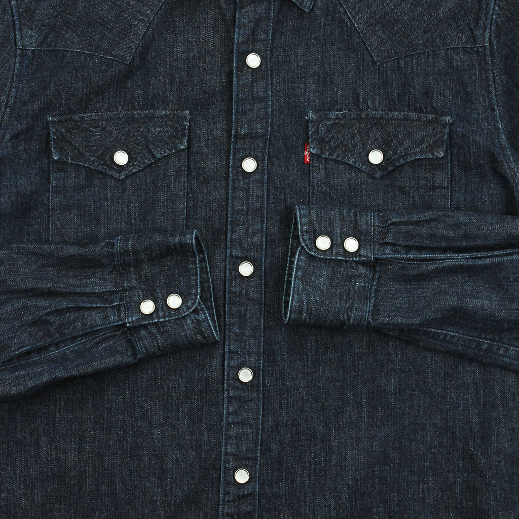 Levi's Dark Wash Denim Button Up Shirt M