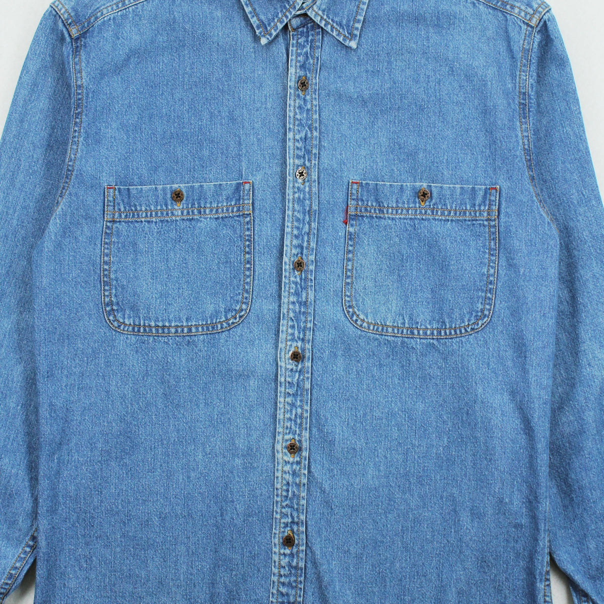 Vintage Levi's Medium Wash Denim Button Up Shirt S