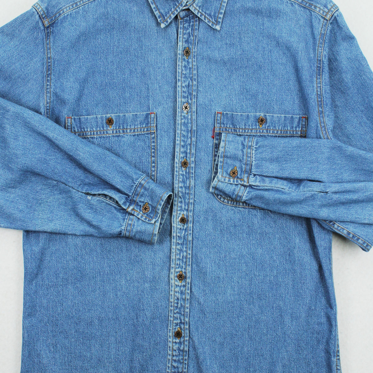 Vintage Levi's Medium Wash Denim Button Up Shirt S
