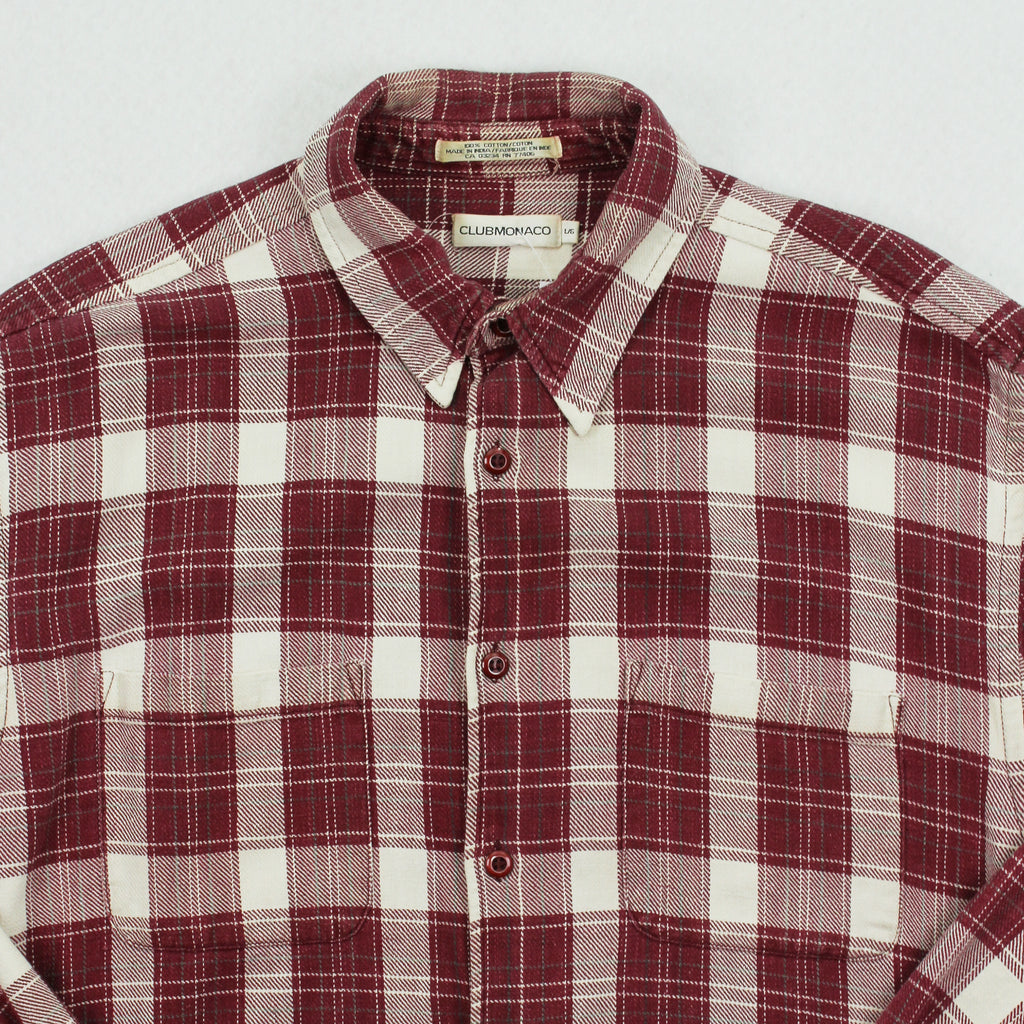Vintage Club Monaco Plaid Button Up Shirt L