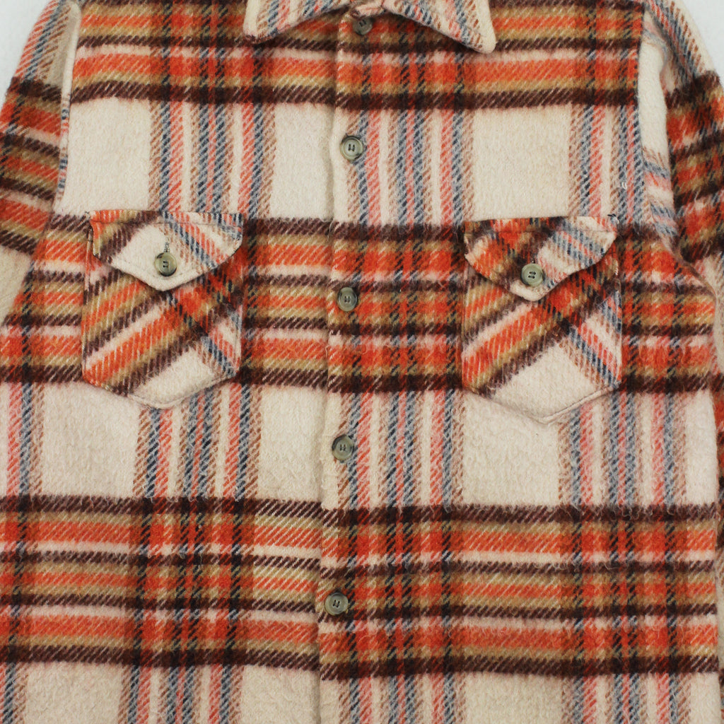 Vintage Wool Blend Button Up Shirt XL