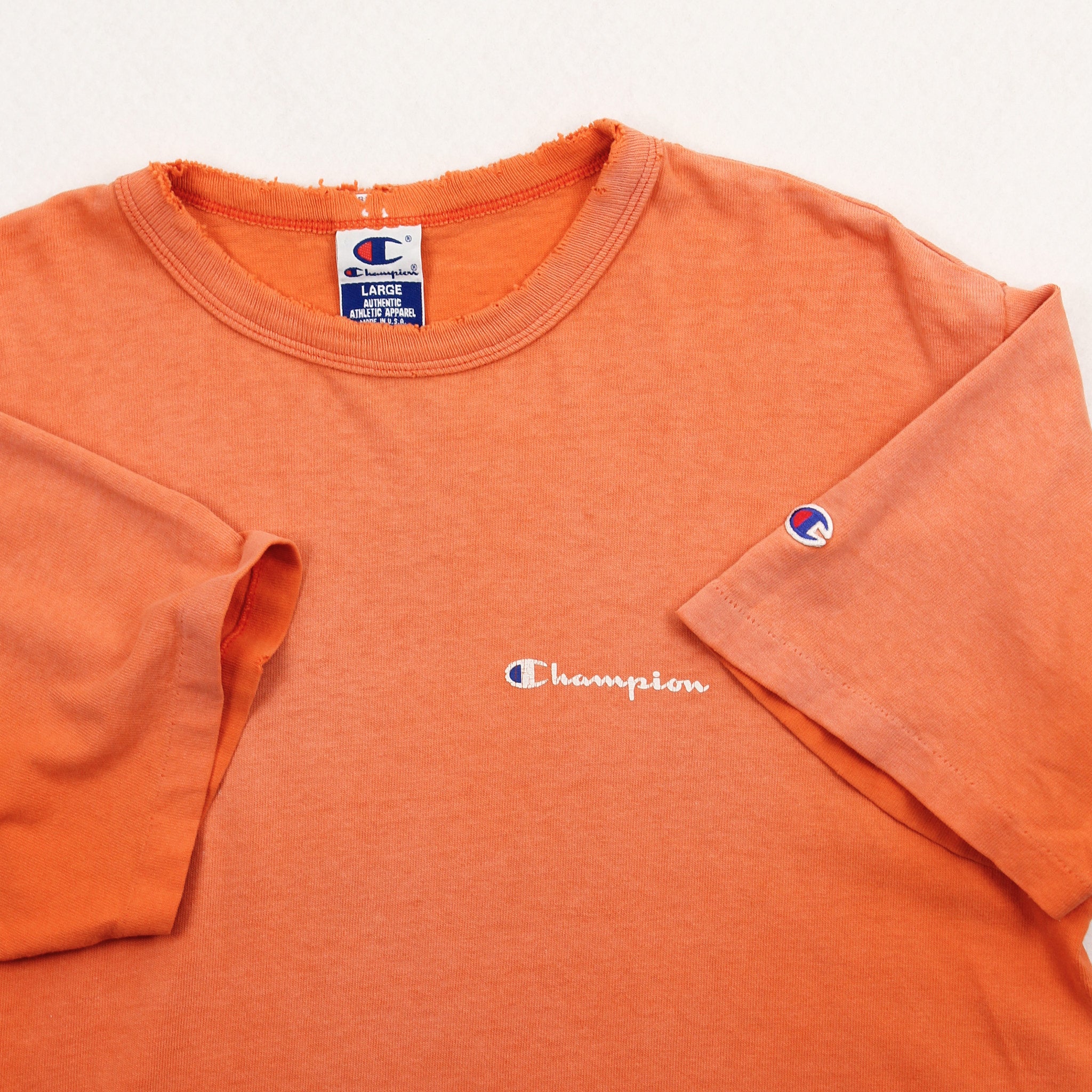 Vintage Champion Mini Logo Faded Tee L