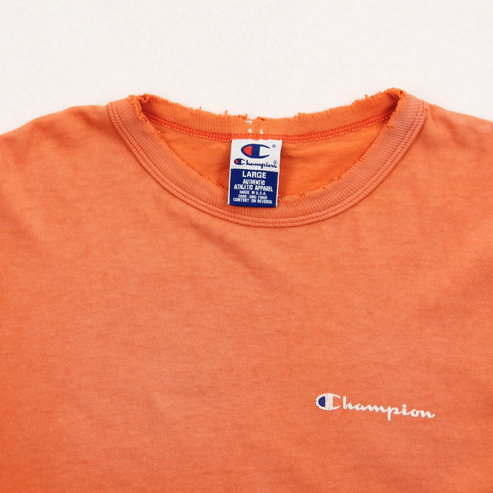 Vintage Champion Mini Logo Faded Tee L