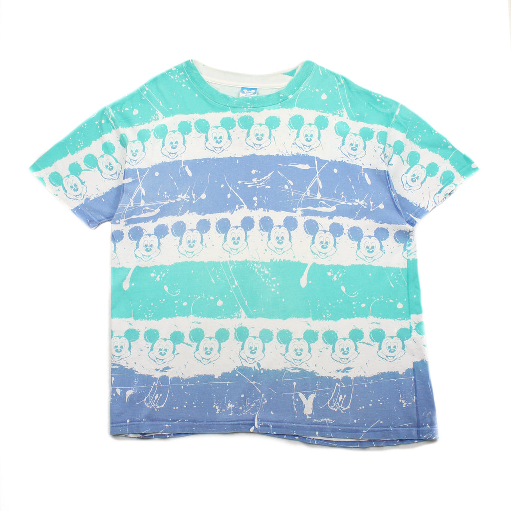 80s Disney Mickey Mouse AOP Tie Dye Tee XL