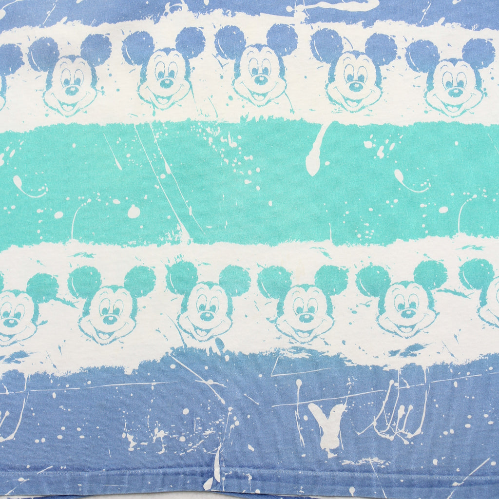 80s Disney Mickey Mouse AOP Tie Dye Tee XL
