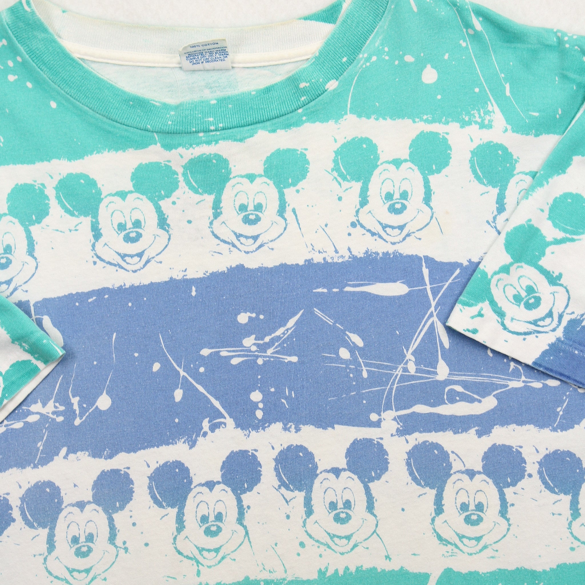 80s Disney Mickey Mouse AOP Tie Dye Tee XL