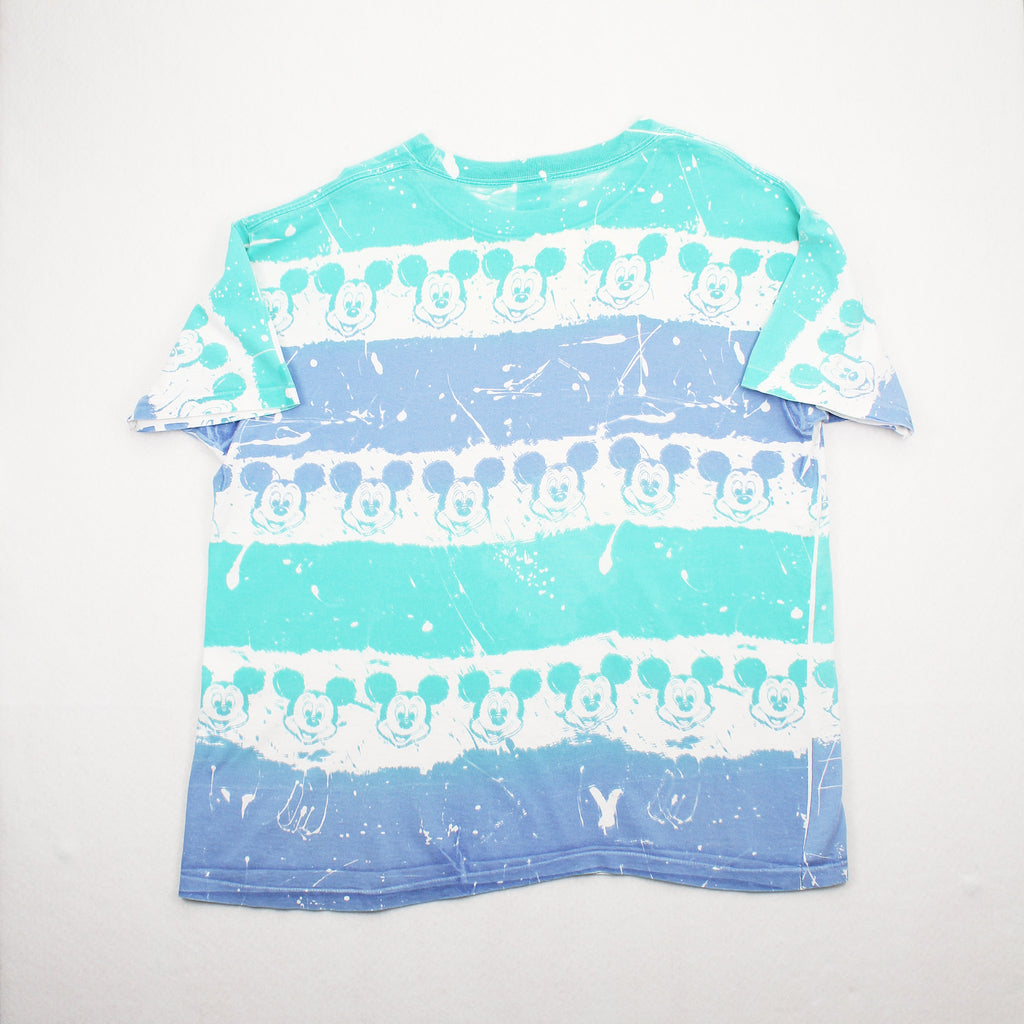 80s Disney Mickey Mouse AOP Tie Dye Tee XL