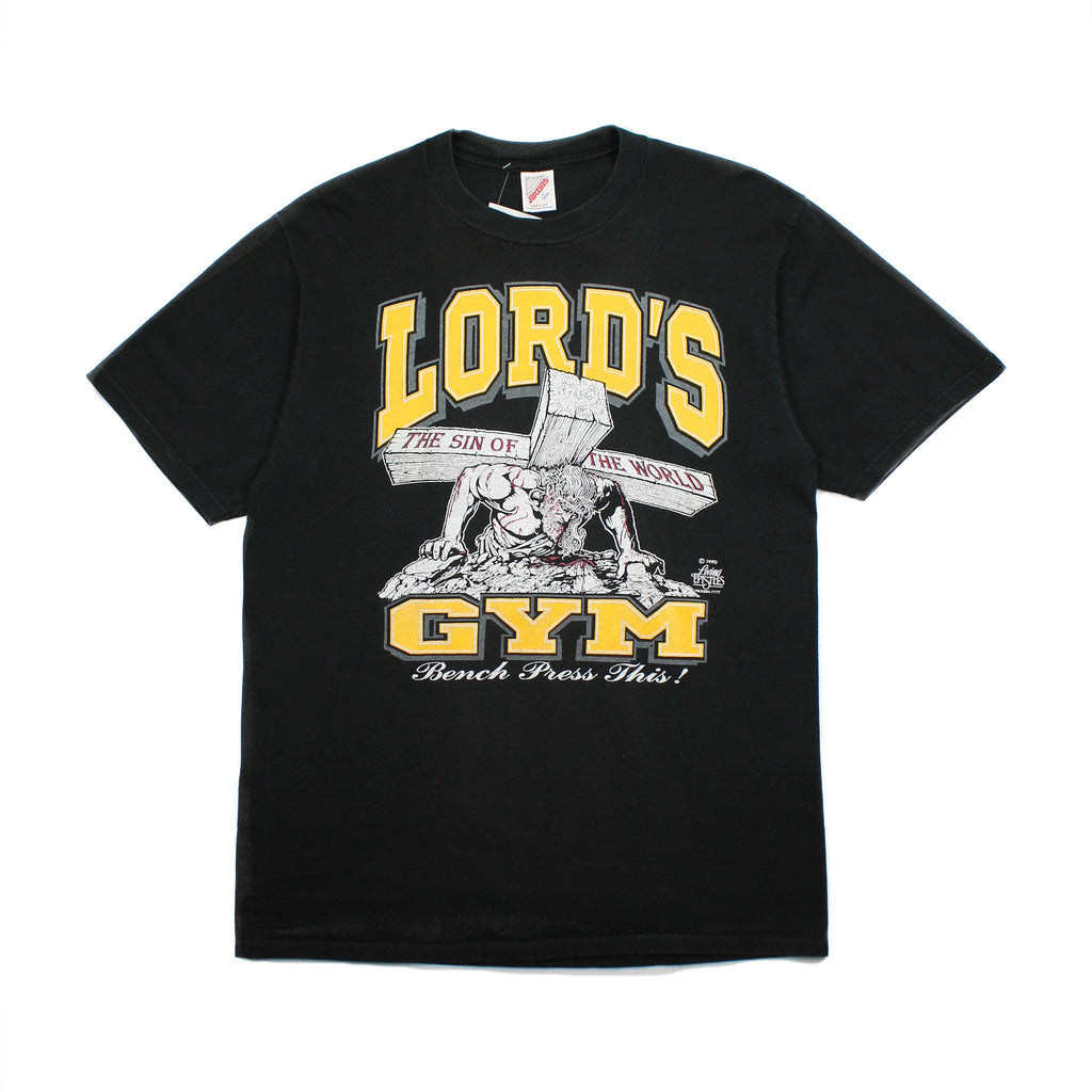 1990 Lord's Gym The Sin Of The World Tee L