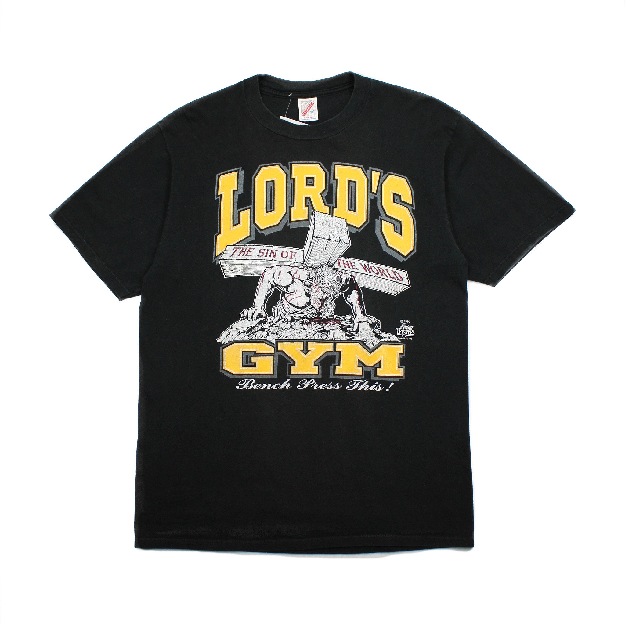 1990 Lord's Gym The Sin Of The World Tee L