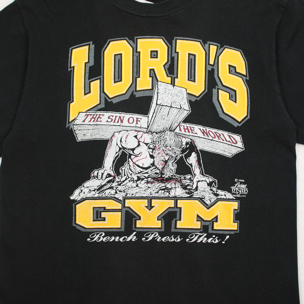 1990 Lord's Gym The Sin Of The World Tee L