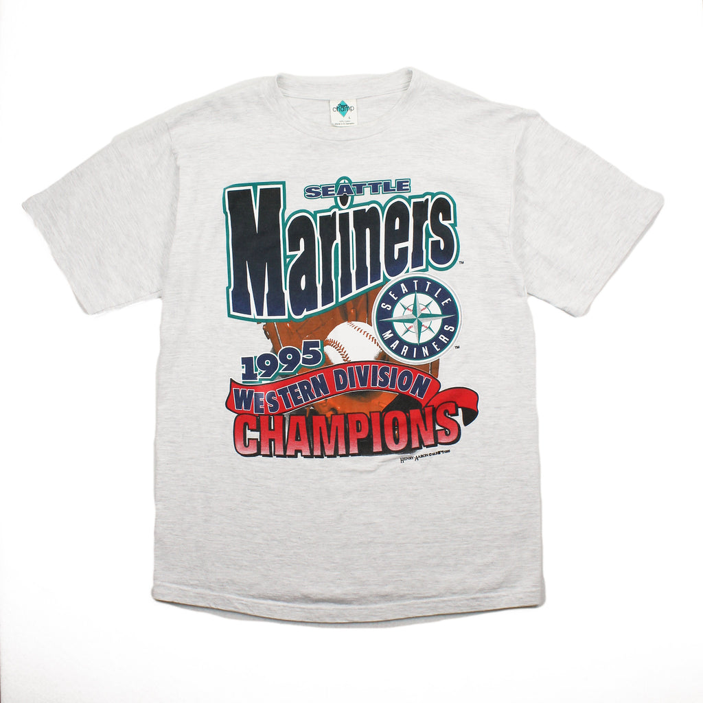 1995 Seattle Mariners Western Division Champions Tee L