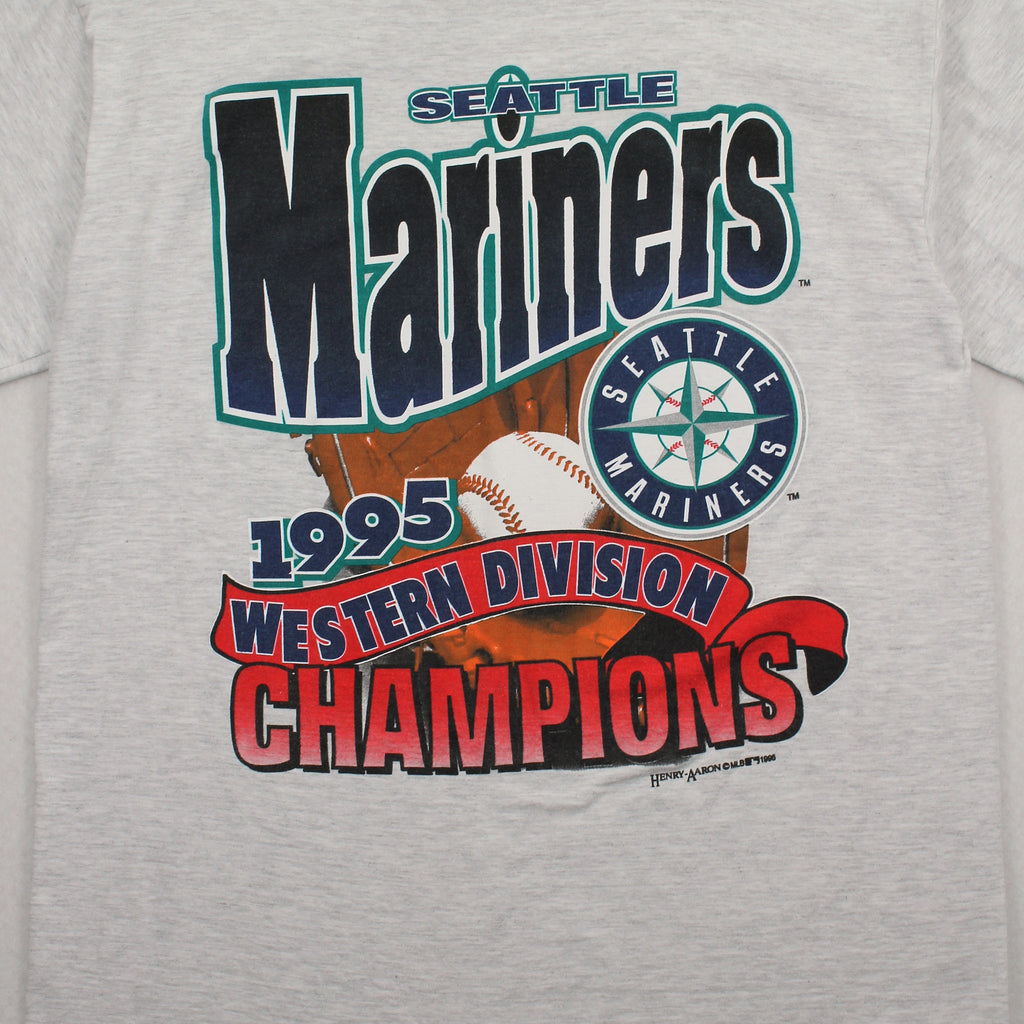 1995 Seattle Mariners Western Division Champions Tee L