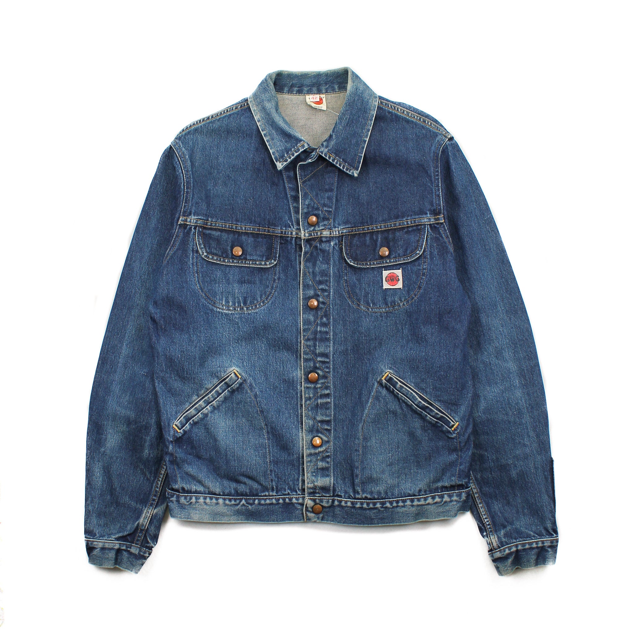 70s GWG Dark Wash Denim Jacket L