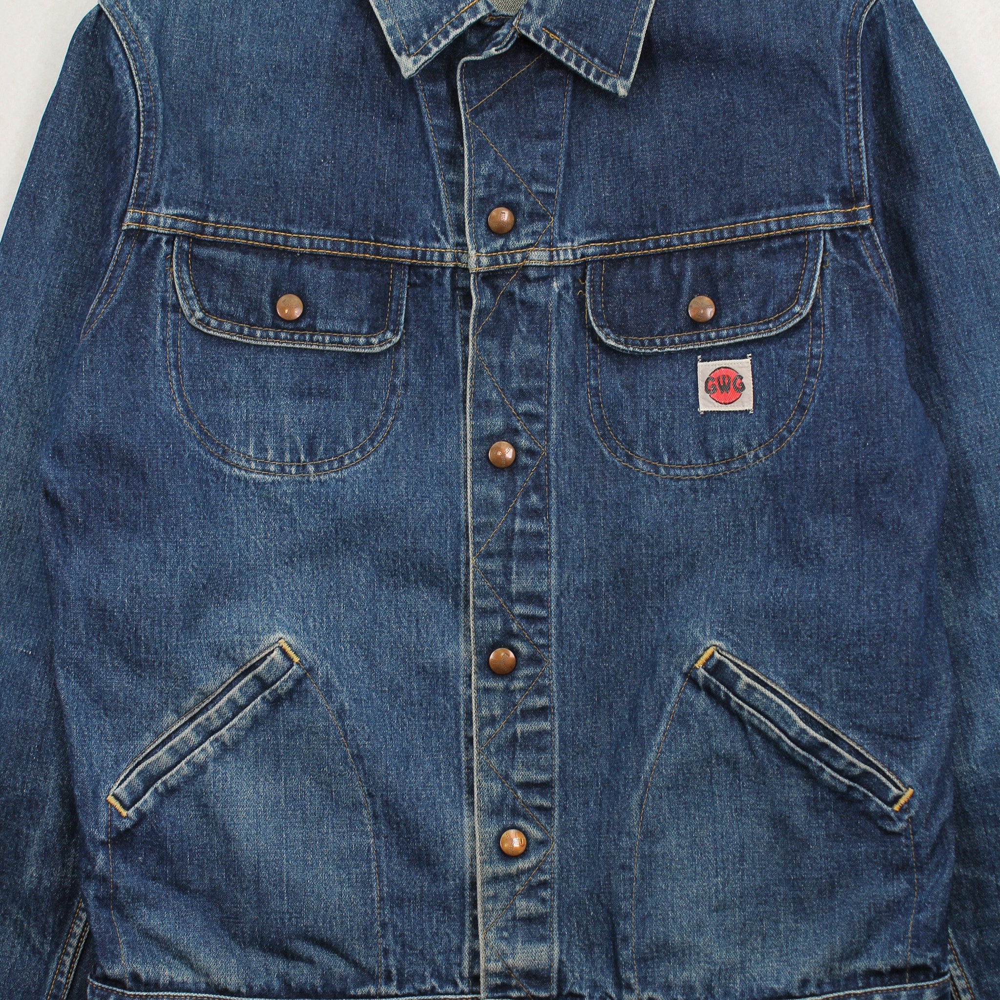 70s GWG Dark Wash Denim Jacket L