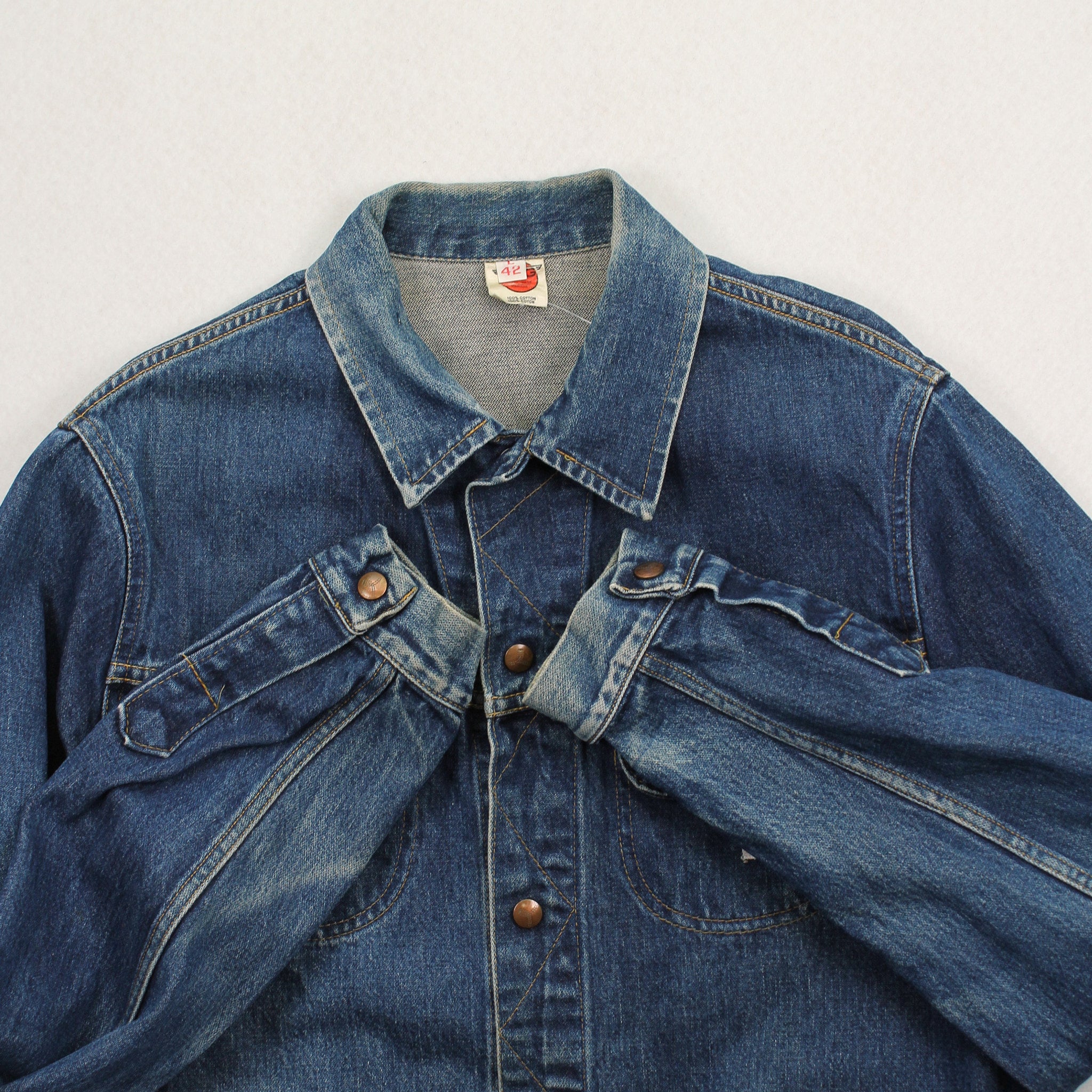 70s GWG Dark Wash Denim Jacket L