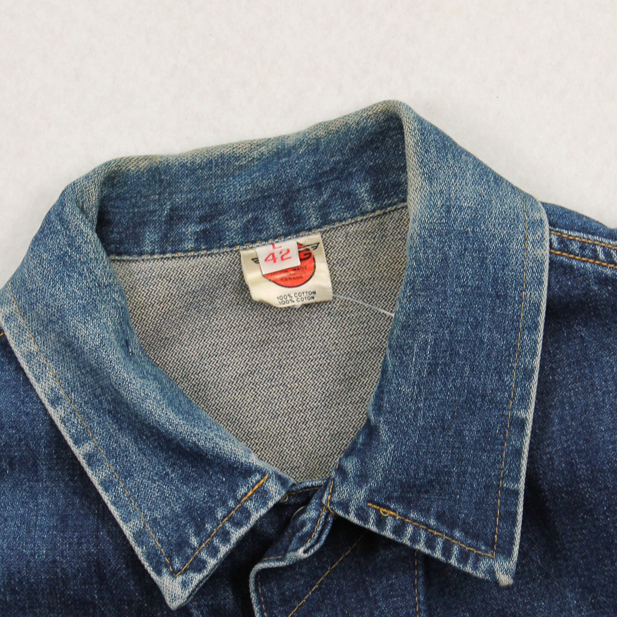 70s GWG Dark Wash Denim Jacket L