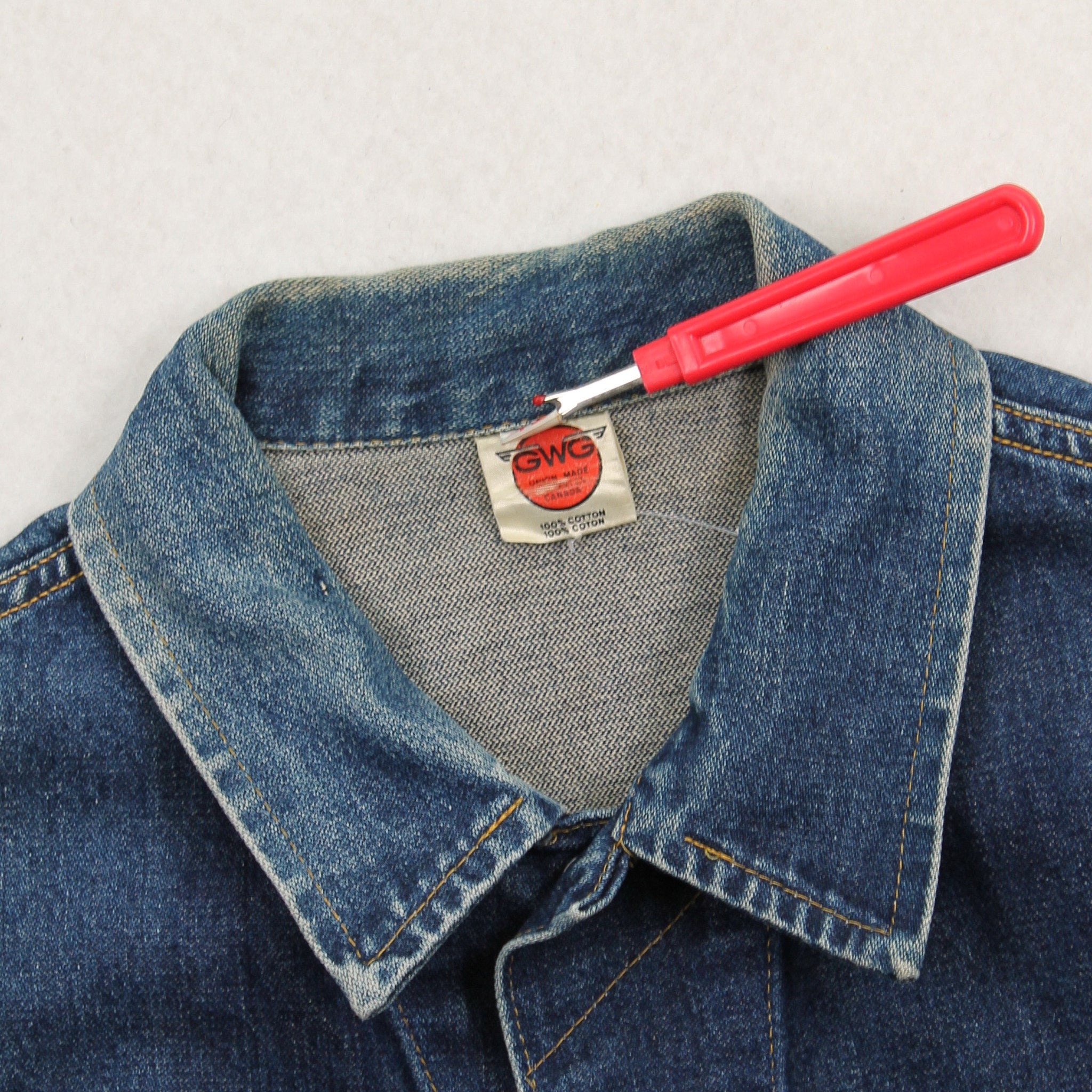 70s GWG Dark Wash Denim Jacket L