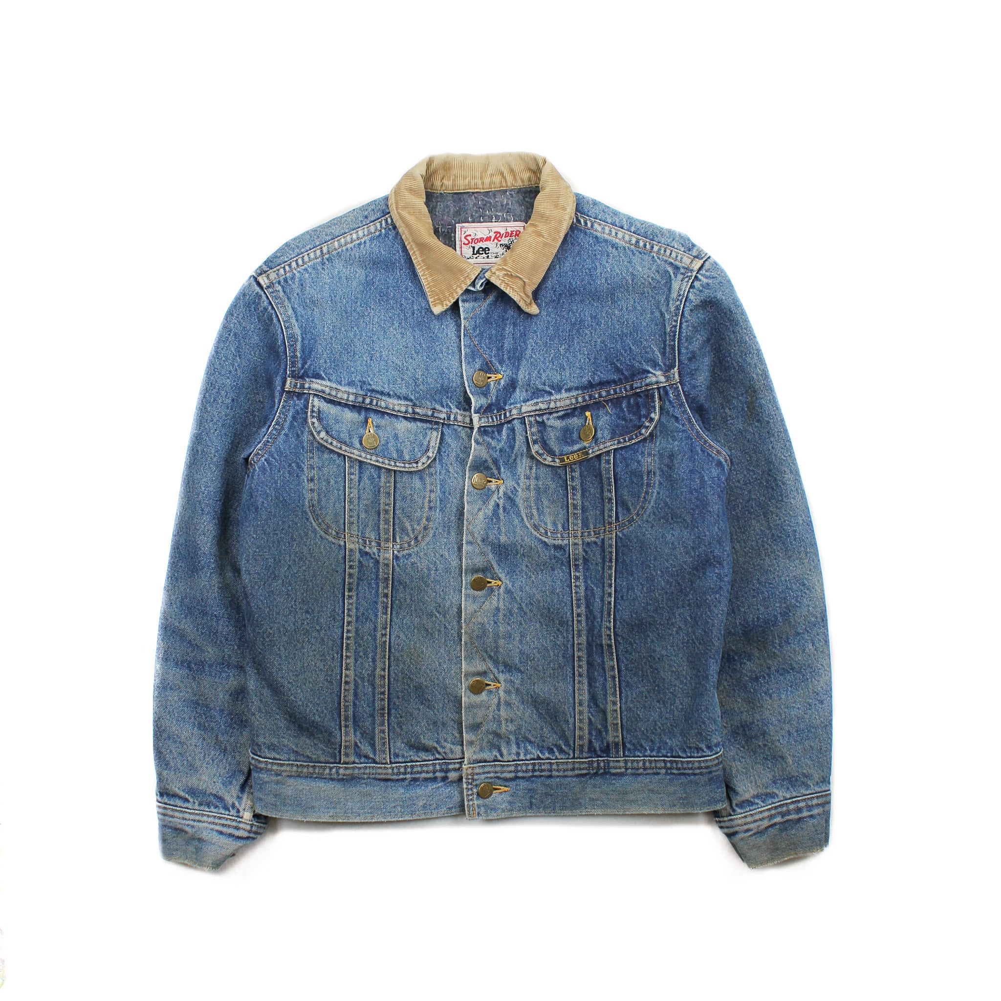 Vintage Lee Stormrider Blanket Lined Denim Jacket M