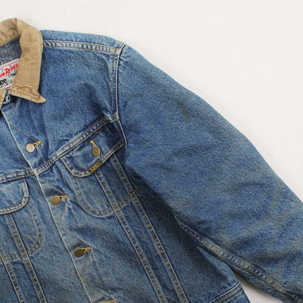 Vintage Lee Stormrider Blanket Lined Denim Jacket M