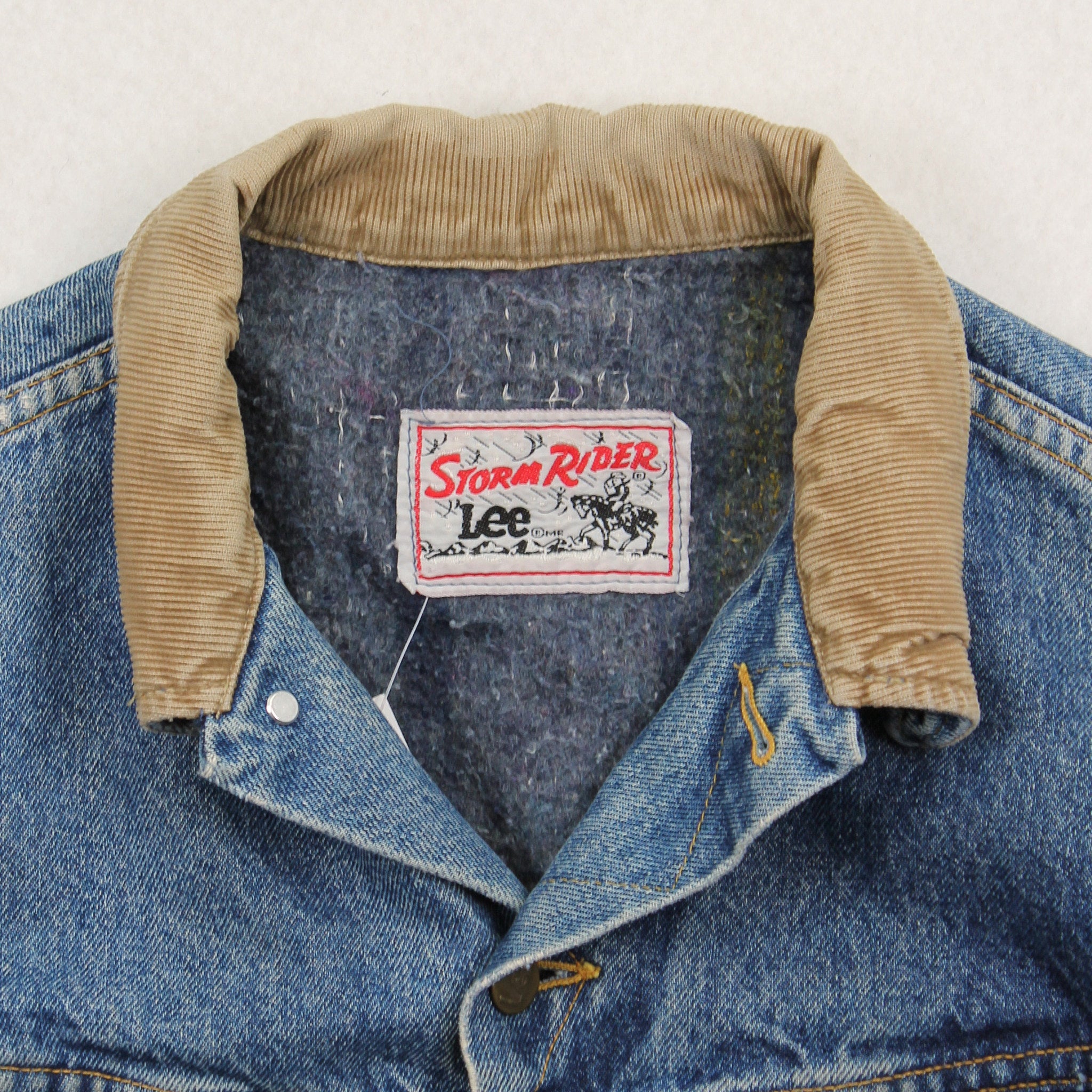 Vintage Lee Stormrider Blanket Lined Denim Jacket M