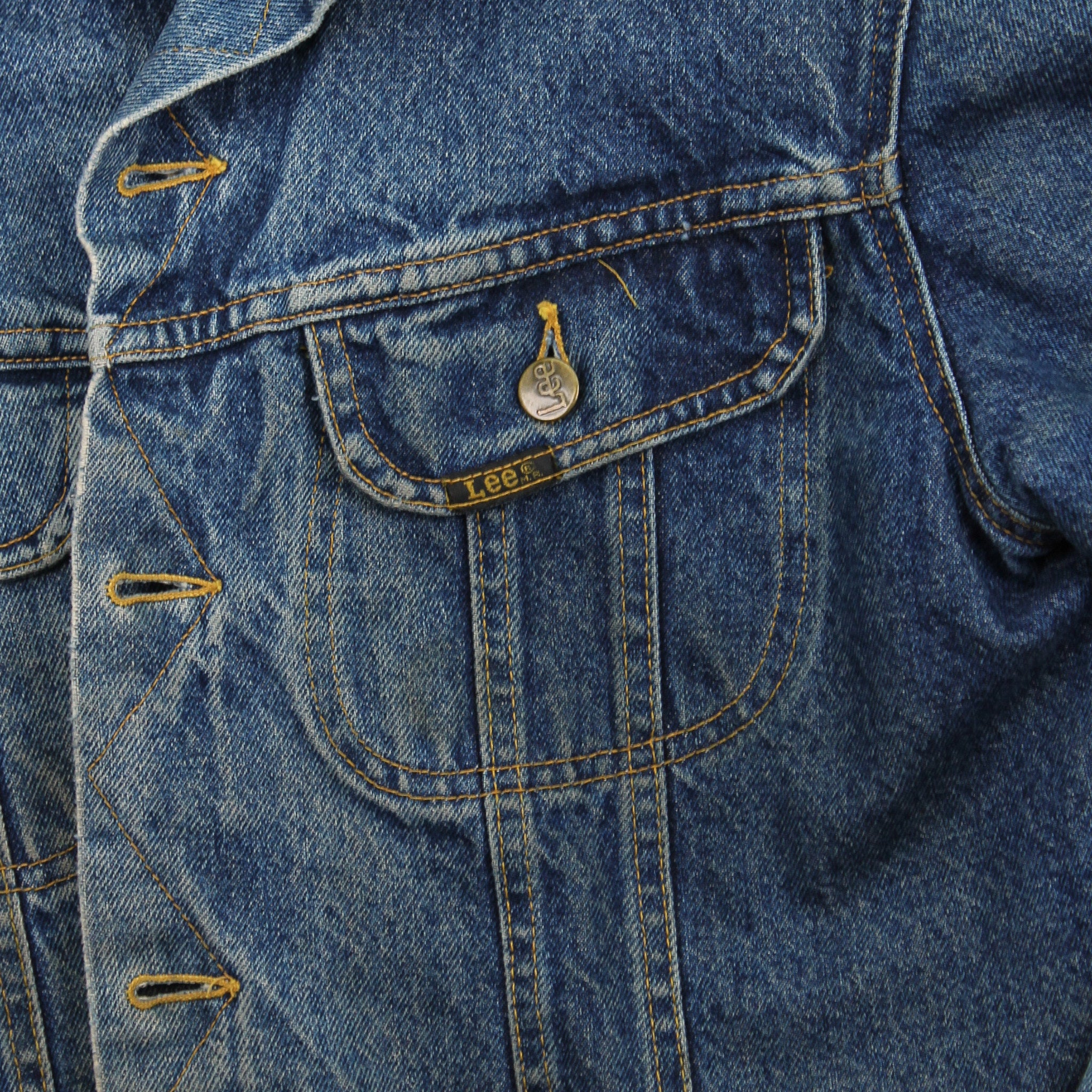 Vintage Lee Stormrider Blanket Lined Denim Jacket M