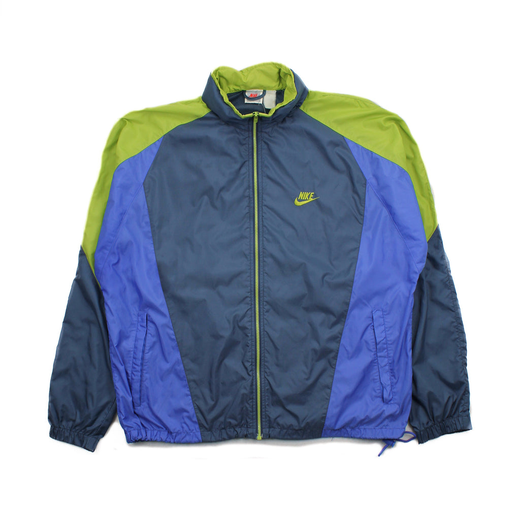 90s Nike Mini Logo Colour Block Windbreaker Jacket L