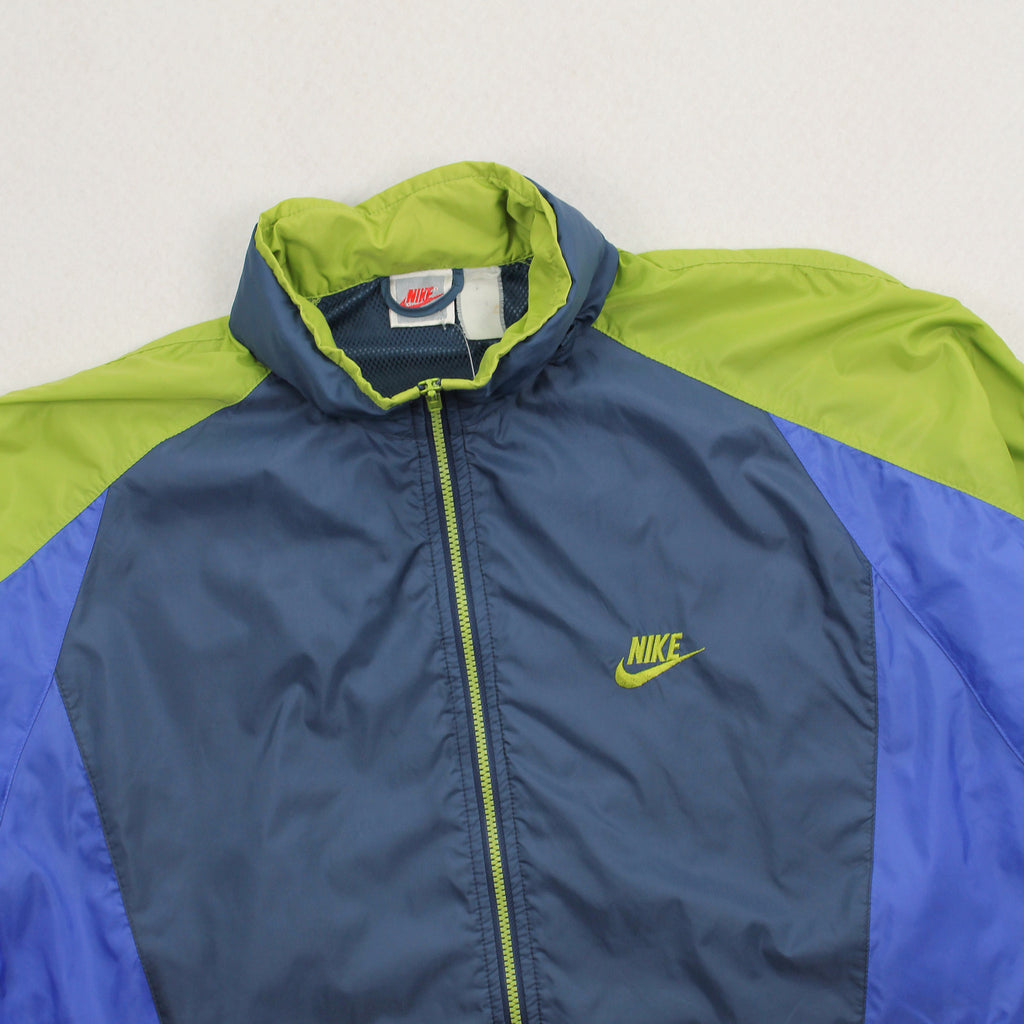 90s Nike Mini Logo Colour Block Windbreaker Jacket L