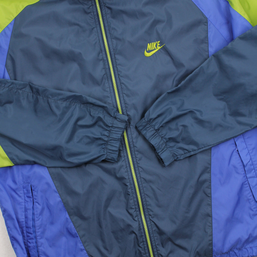 90s Nike Mini Logo Colour Block Windbreaker Jacket L