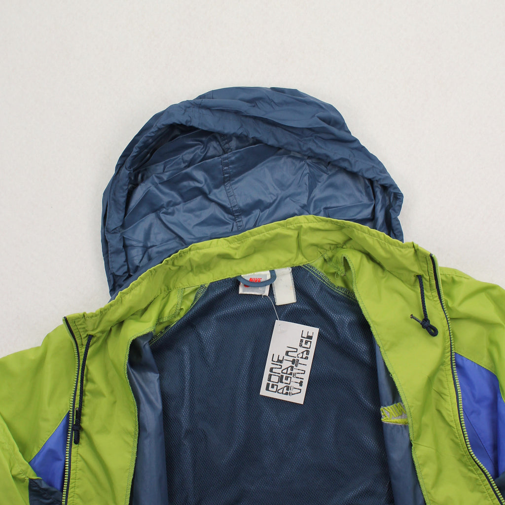 90s Nike Mini Logo Colour Block Windbreaker Jacket L