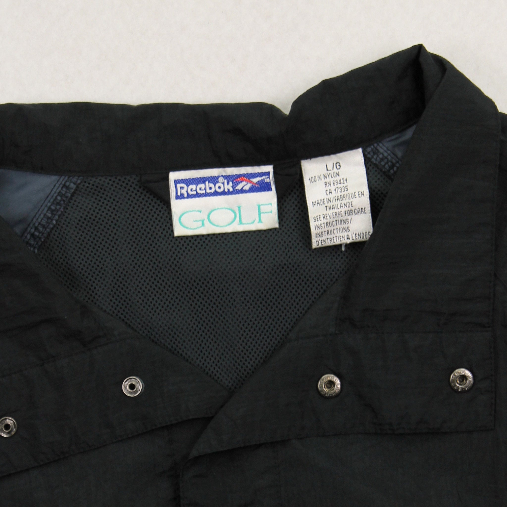 Vintage Reebok Golf 1/4 Button Pullover Jacket L