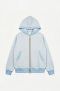 Rework Baby Blue Double Zip Hoodie L
