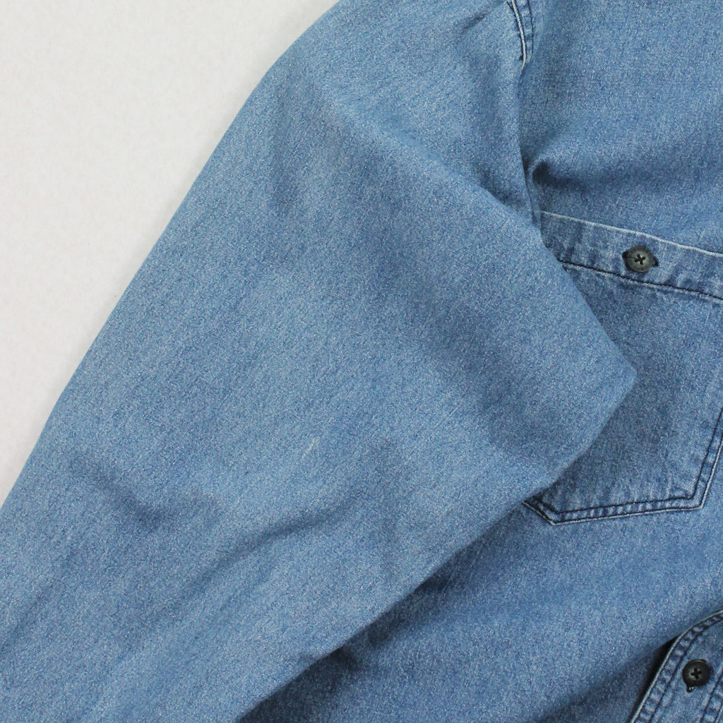 Harley Davidson Denim Button Up Shirt L