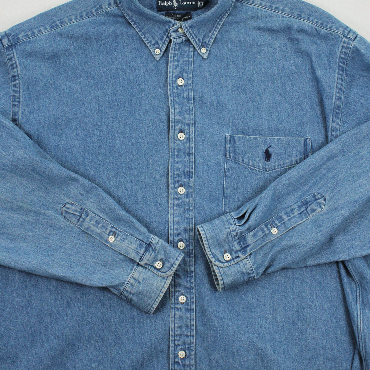 Vintage Polo Ralph Lauren Denim Button Up Shirt XL