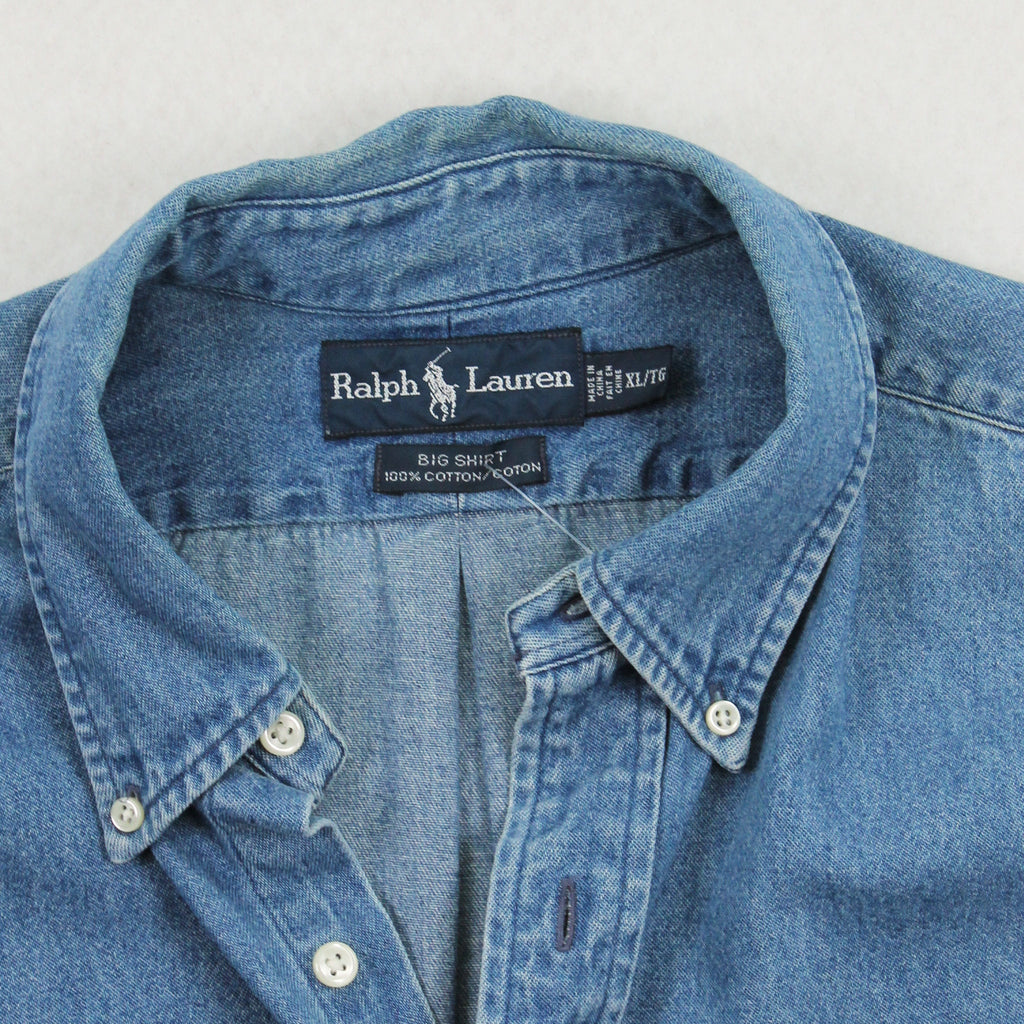 Vintage Polo Ralph Lauren Denim Button Up Shirt XL