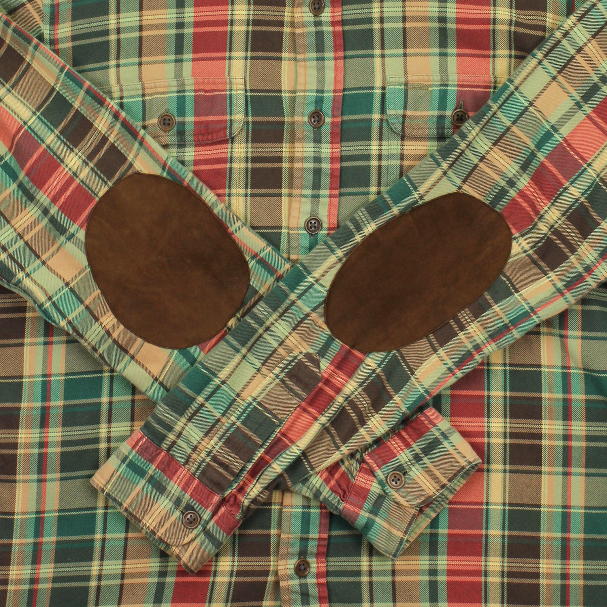 Vintage Polo Ralph Lauren Plaid Elbow Patch Shirt M