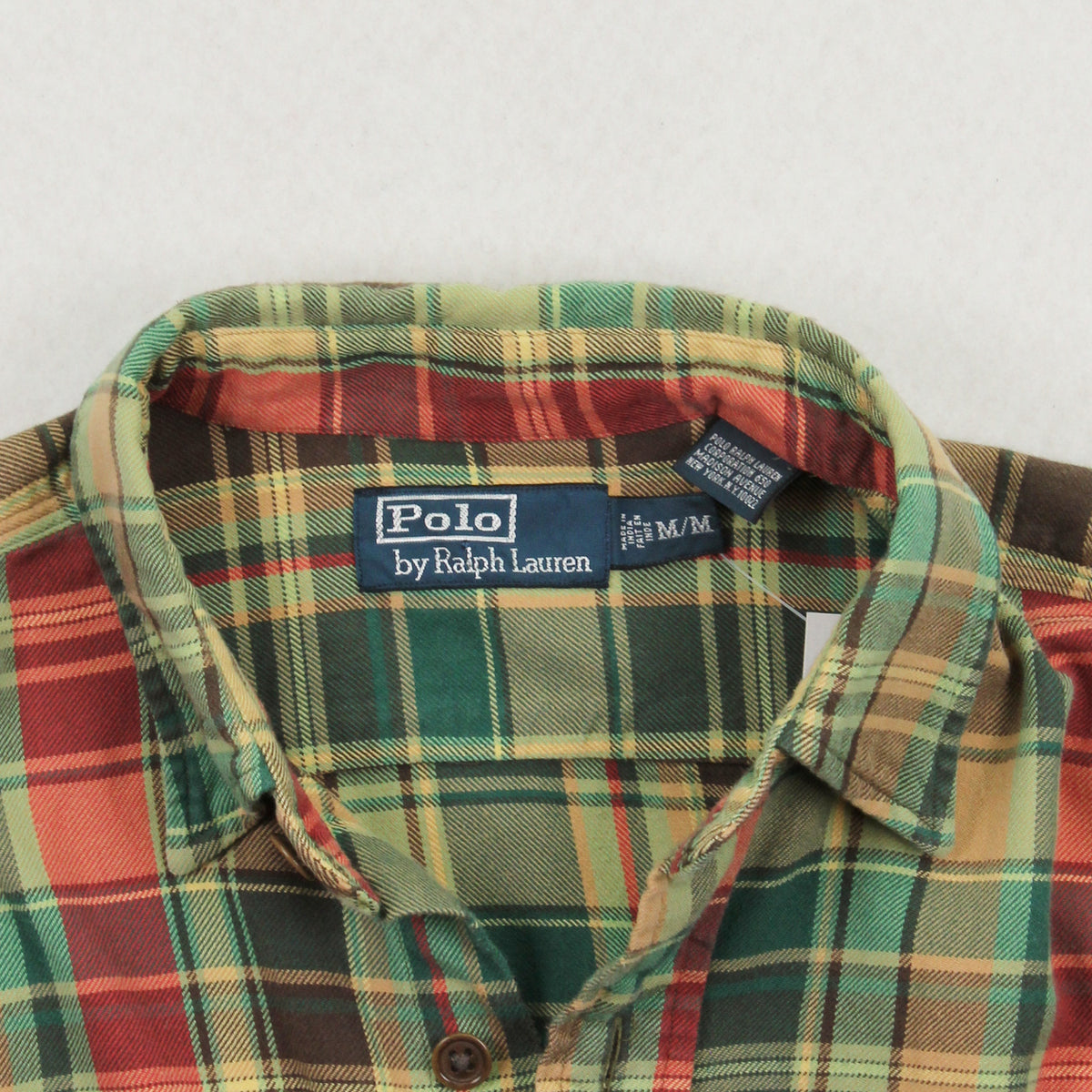 Vintage Polo Ralph Lauren Plaid Elbow Patch Shirt M