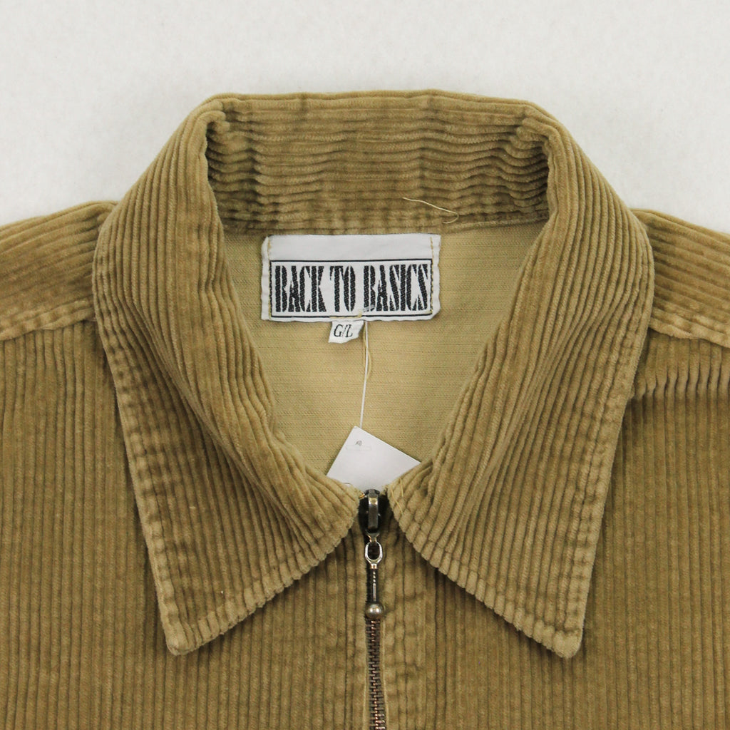 Vintage Back To Basics Corduroy Zip Jacket L