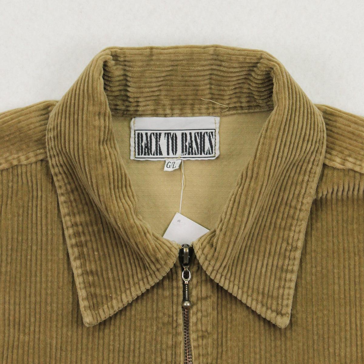 Vintage Back To Basics Corduroy Zip Jacket L