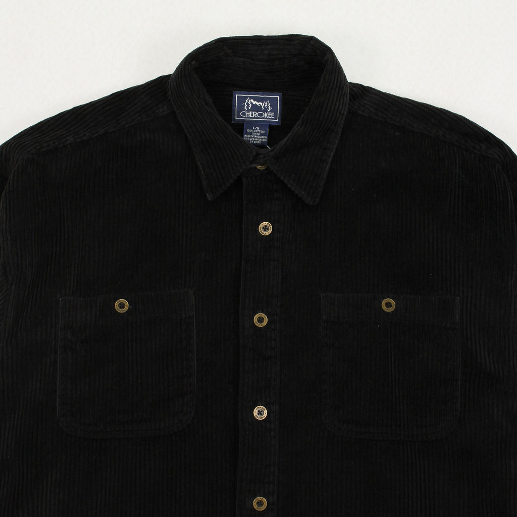 Cherokee Coduroy Button Up Shirt L