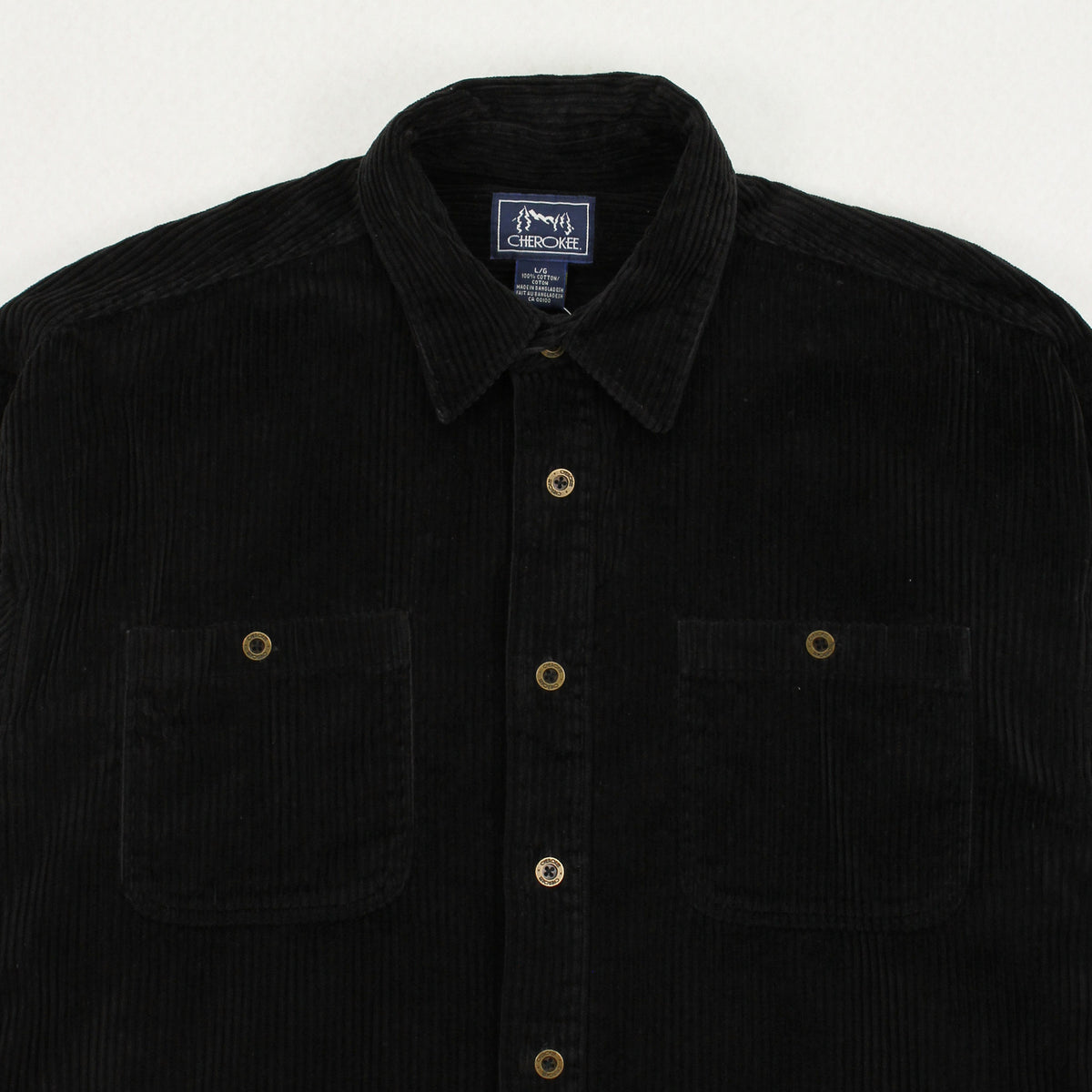 Cherokee Coduroy Button Up Shirt L