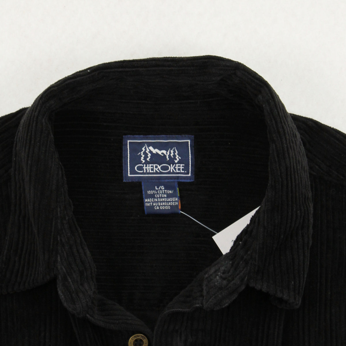 Cherokee Coduroy Button Up Shirt L