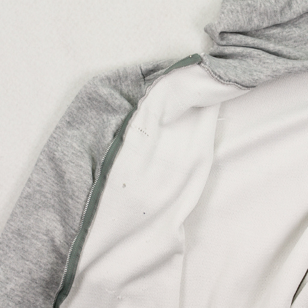 80s Thermal Lined Blank Zip Hoodie XL