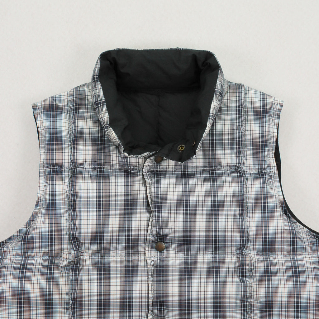 2000s Stussy Reversible Plaid Puffer Vest M